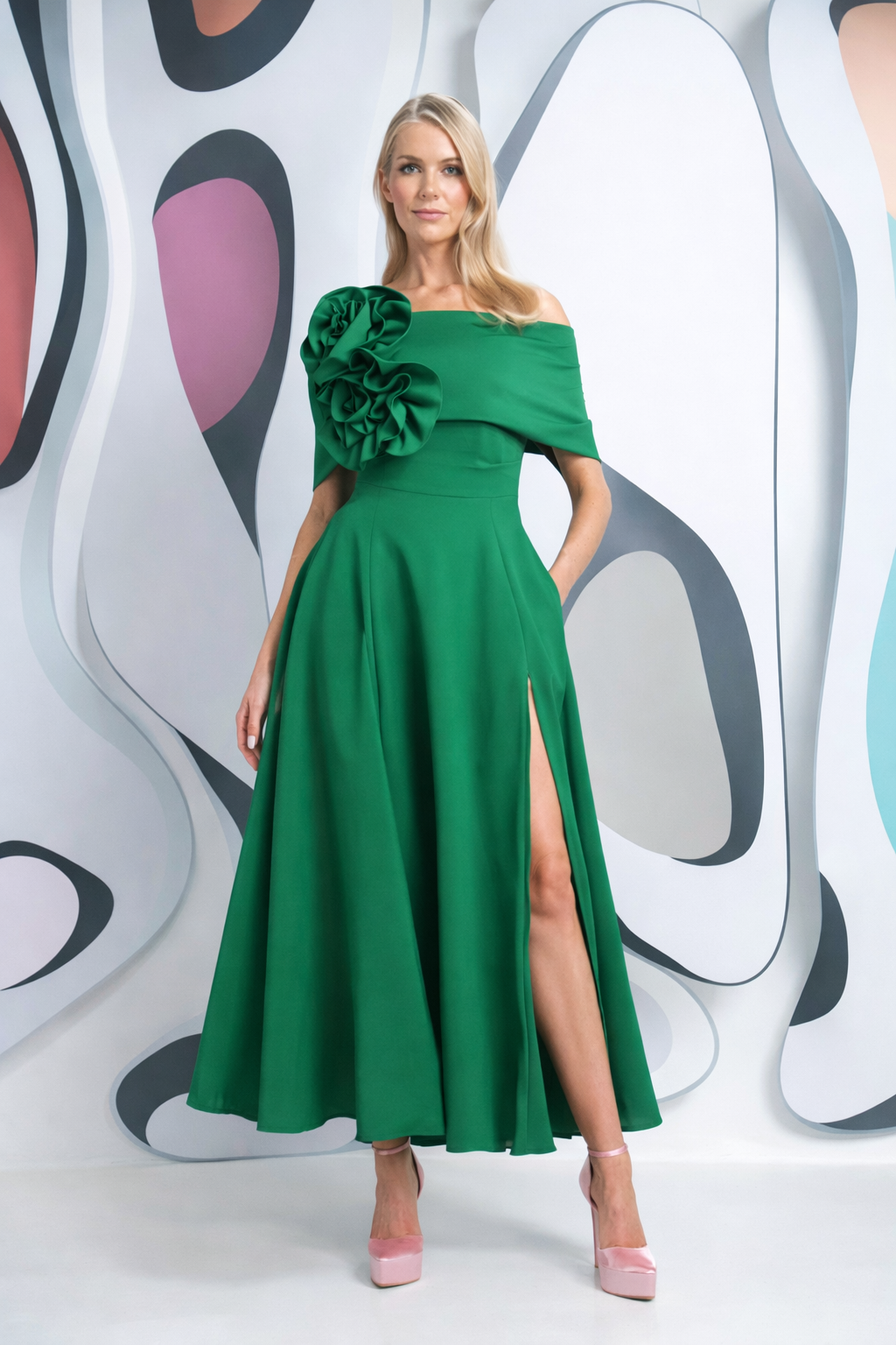 kevan jon kyoto flare dress Kevan Jon Kyoto Black Flare Dress main image 0