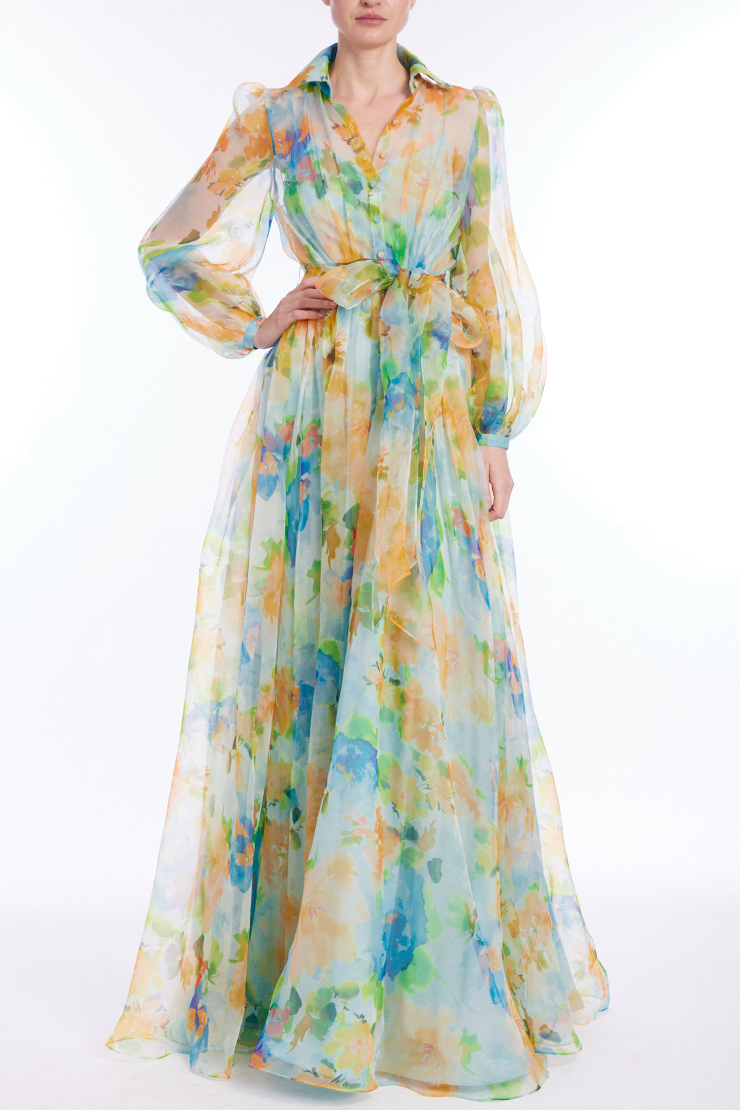 Badgley mischka floral essex maxi store