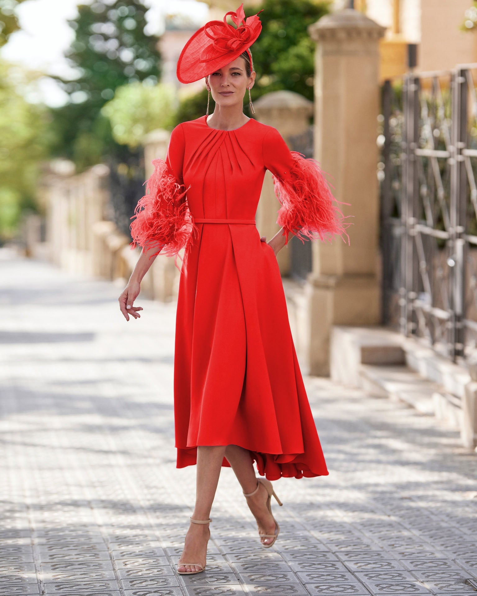 Red frock for bride clearance