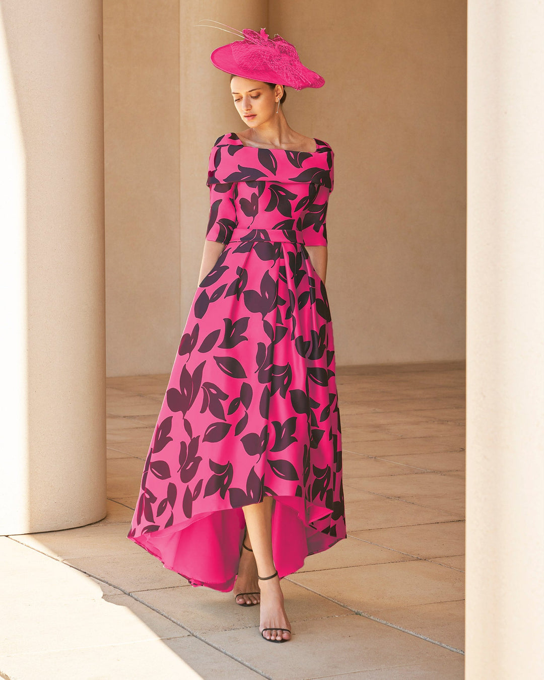Couture Club 7G1F8 Fuchsia-A-line Dress