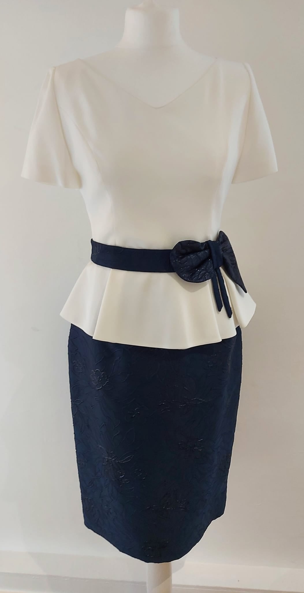 Teresa Ripoll 3552 Navy/Ivory-Dress