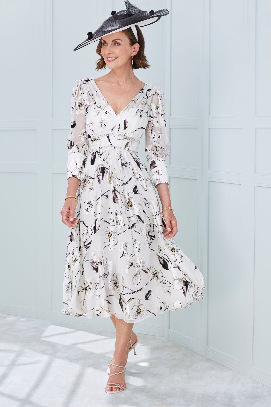John Charles 29023 Monochrome-A-line Dress