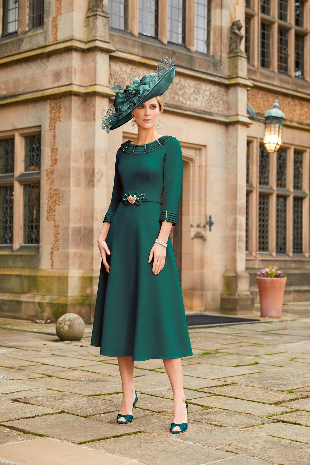 Veni Infantino 991931 Forest Green-A-line Dress