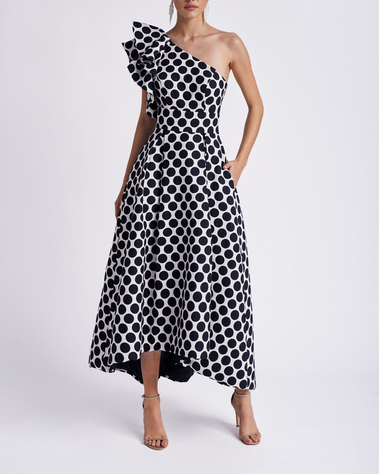 Black and best sale white club dress