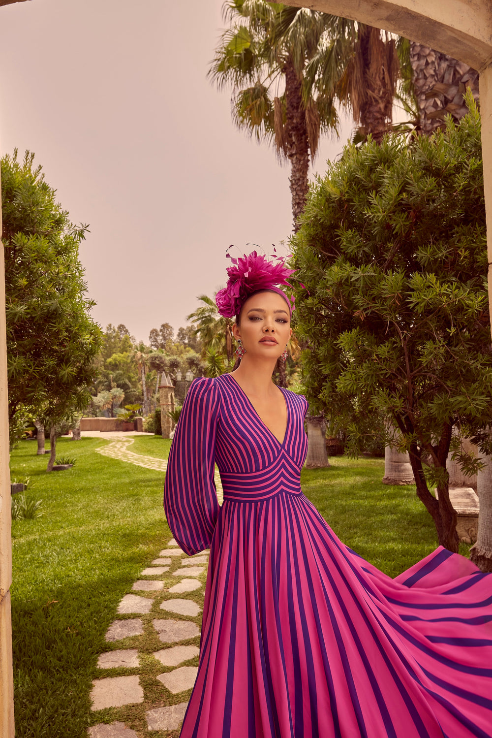 Invitations by Veni 36105 Magenta/Navy