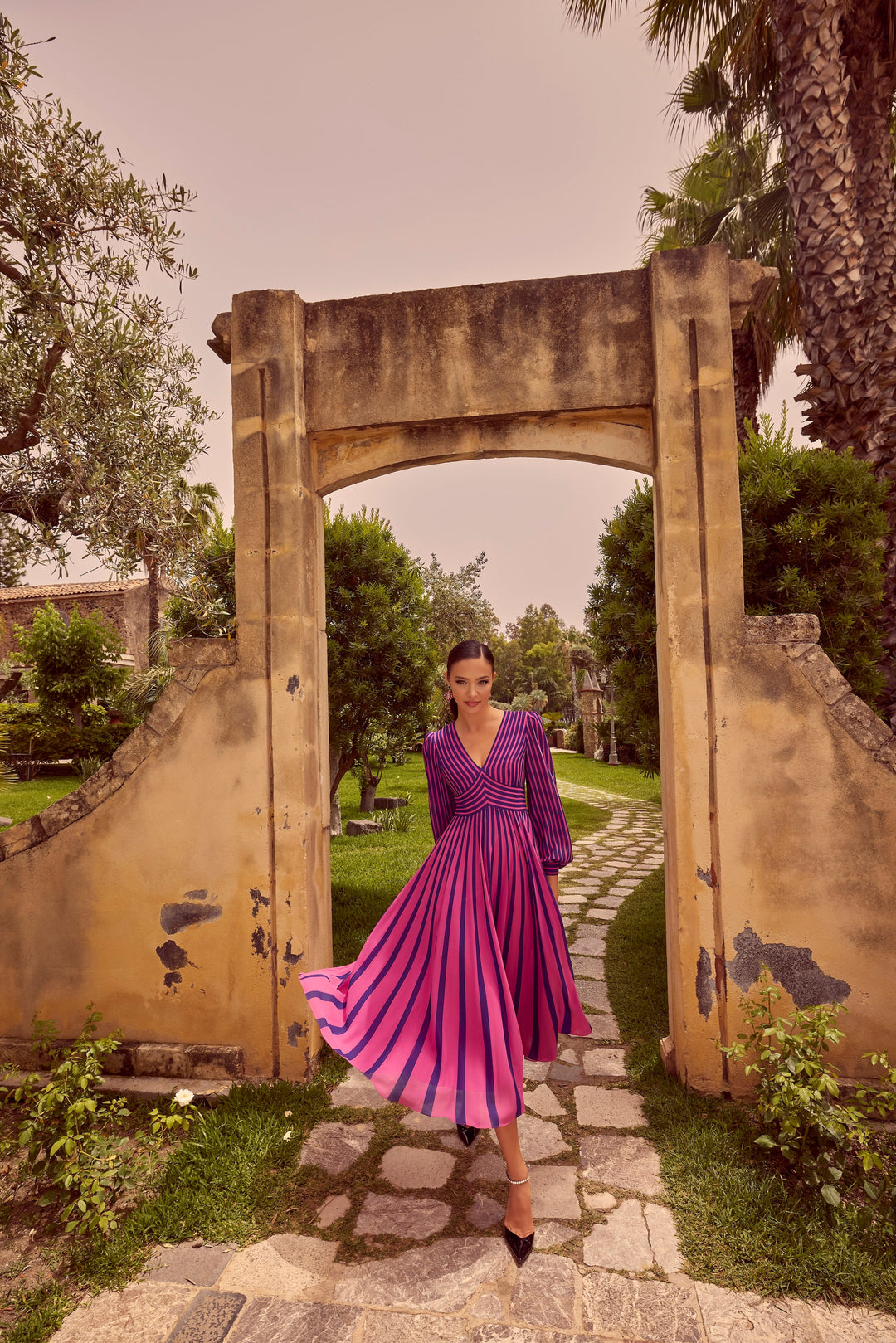 Invitations by Veni 36105 Magenta/Navy