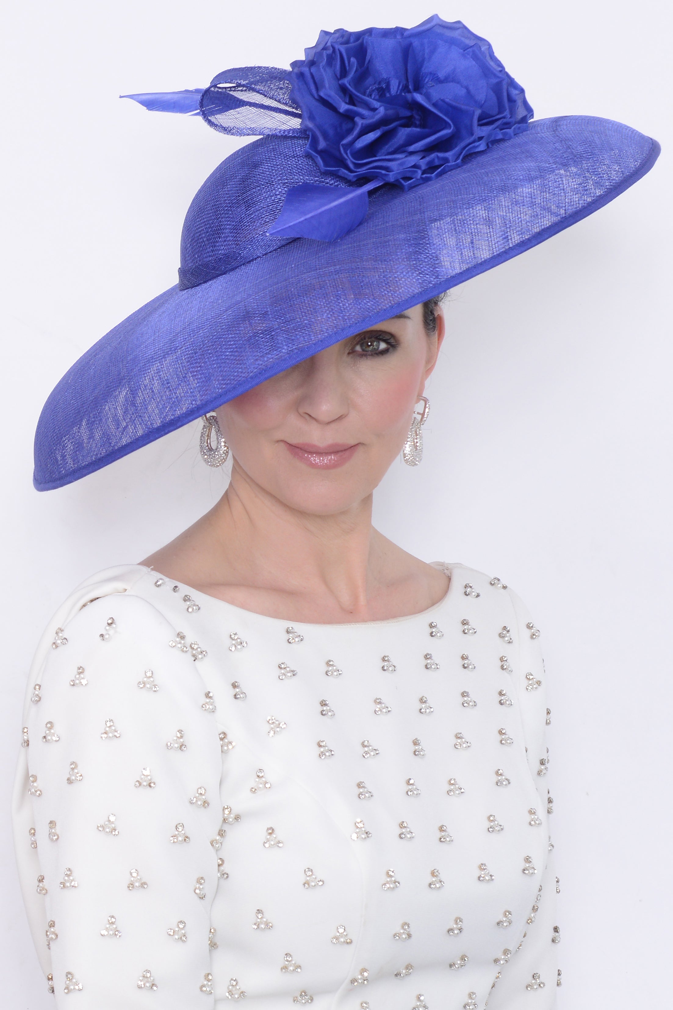 Rayment Nigel Rayment Hatinator Style 39 Navy Wedding Hat – Nigel Rayment Boutique