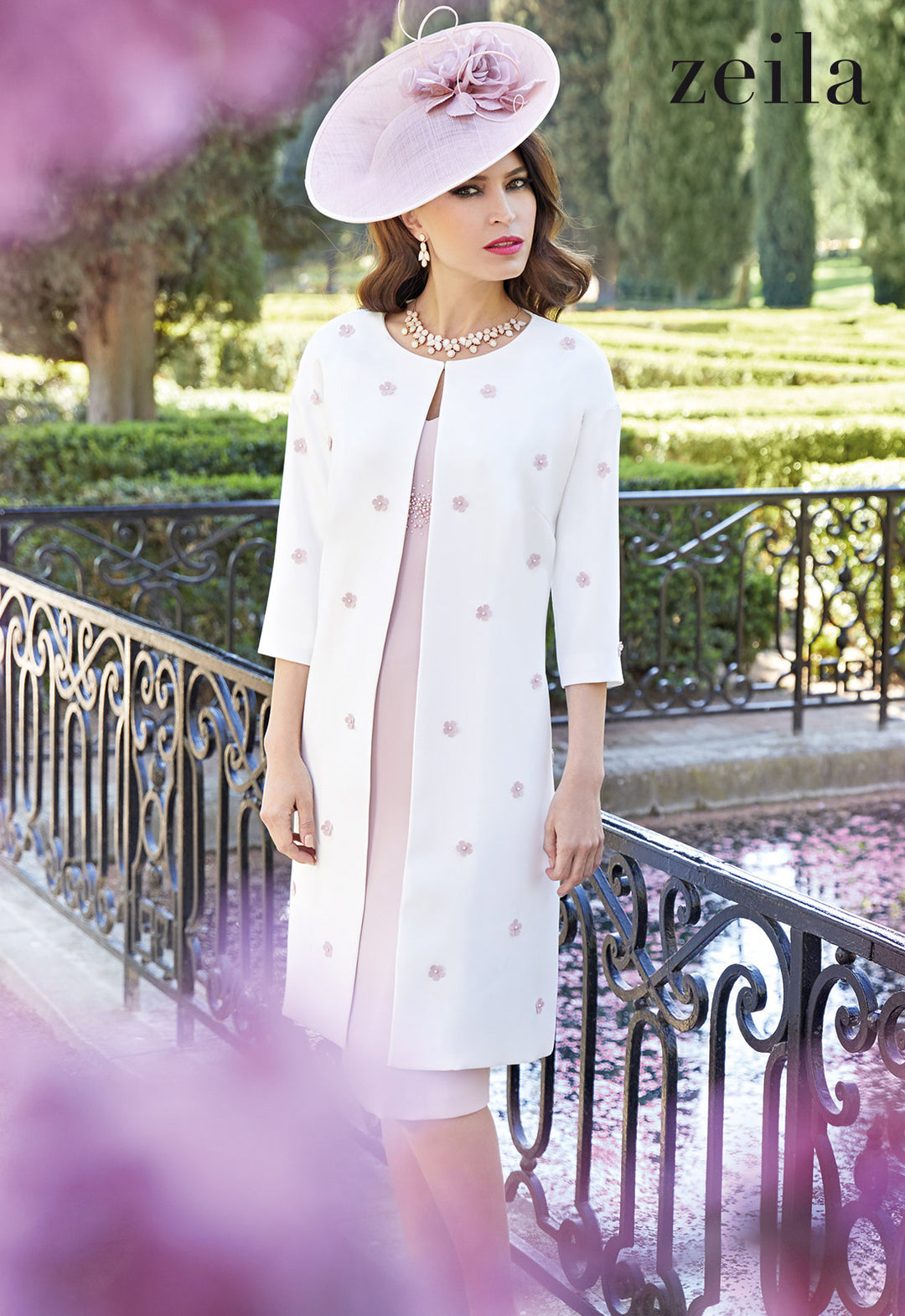 Zeila 3020672 - Dress and coat with 3D flowers-Dress