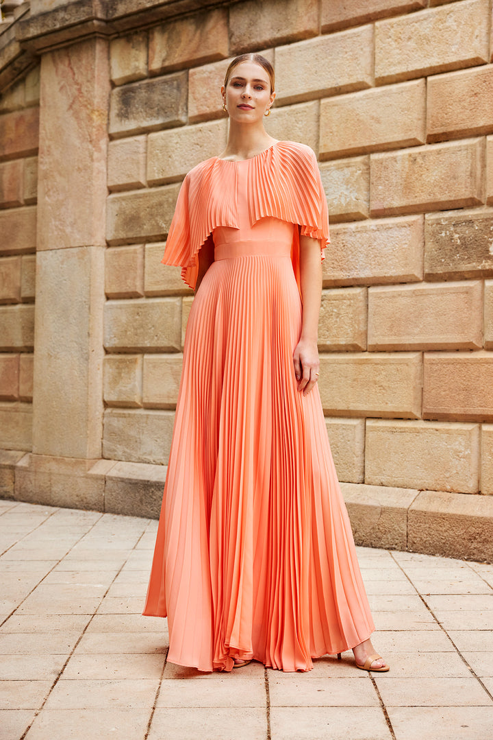 Carla Ruiz 99549 Orange-A-line Dress