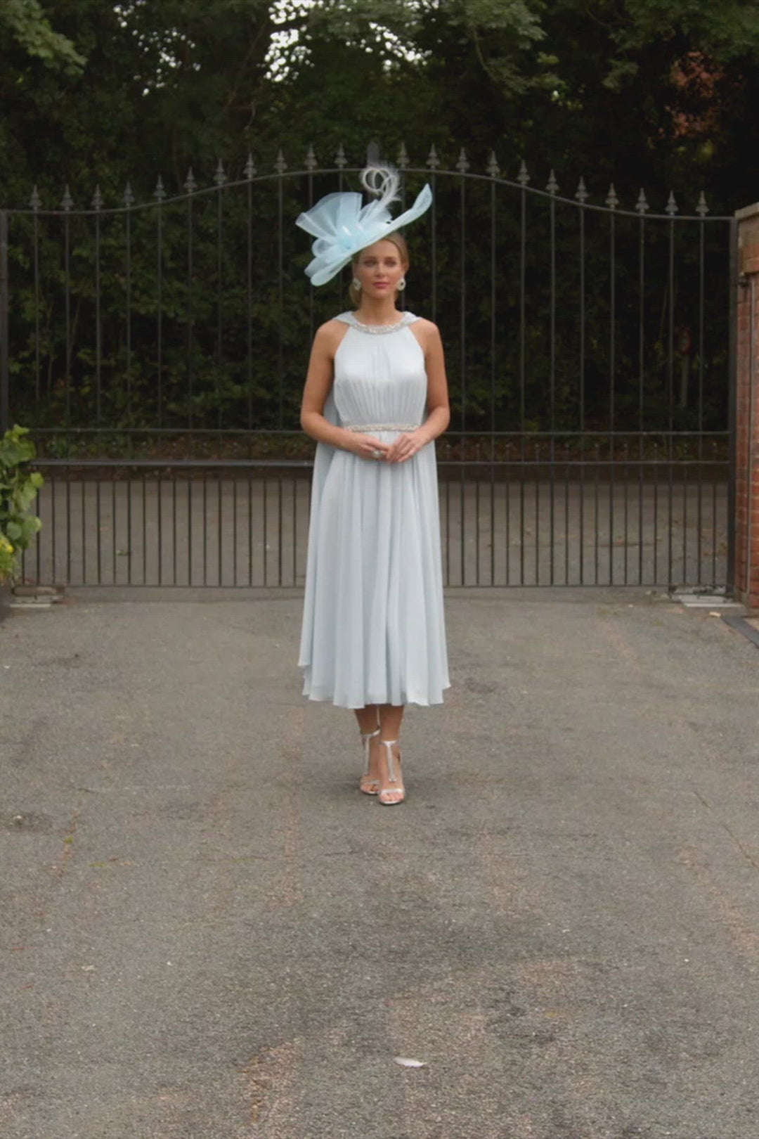 Veni Infantino 991711 - Pleated chiffon dress with diamante detail