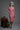 Gill Harvey 5022 B - Bubblegum v-neck lace dress with feathers-Dress