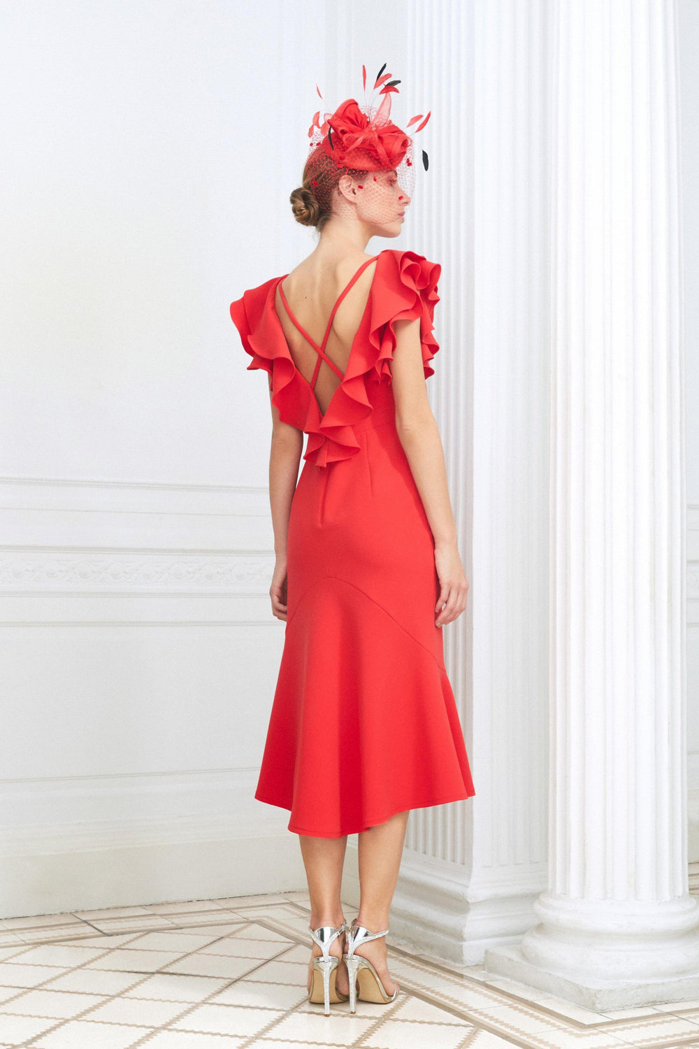 Luis Civit D892 - Modern ruffle dress-Dress