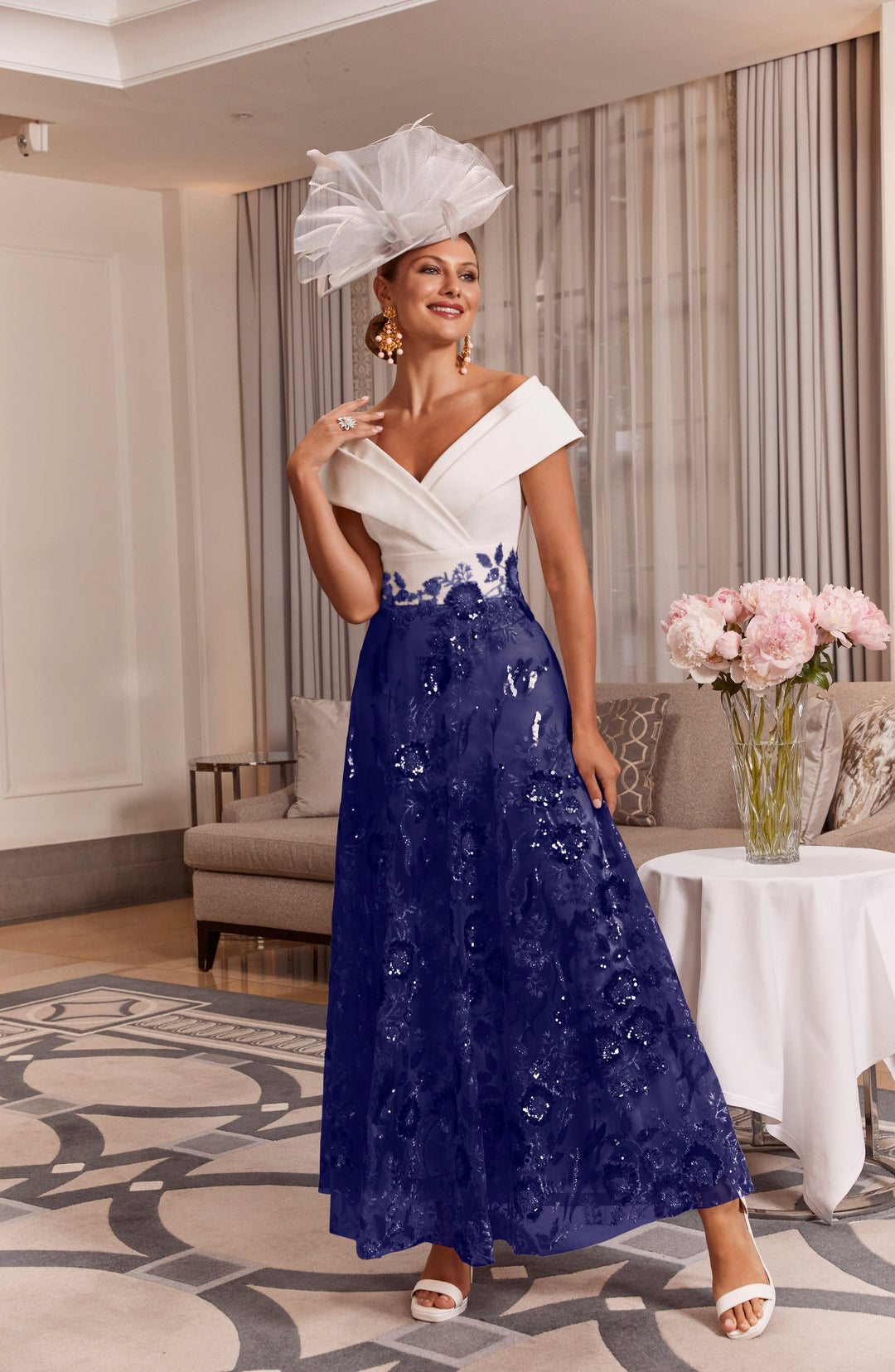 Veni Infantino 992031 Navy/Ivory-A-line Dress